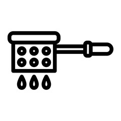 strainer icon in outline style. Line art