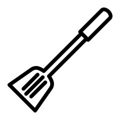 spatula icon in outline style. Line art