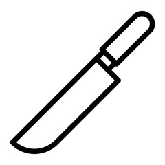 Knife icon in outline style. Line art