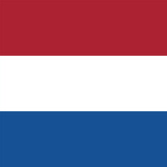 Square shaped national flag of the European country of NETHERLANDS
