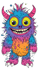 Vibrant monster character