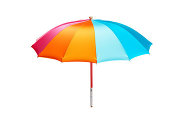 Obraz premium Vibrant Multicolored Umbrella Providing Shelter and Brighten the Day