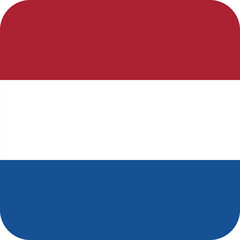 Obraz premium Button shaped national flag of the European country of NETHERLANDS