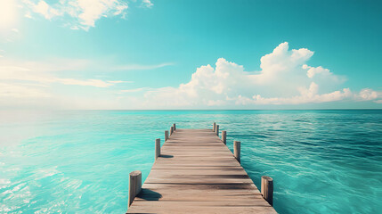 Obraz premium Tranquil seaside escape