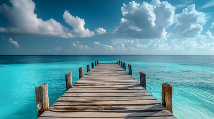 Fototapeta premium Serene ocean pier
