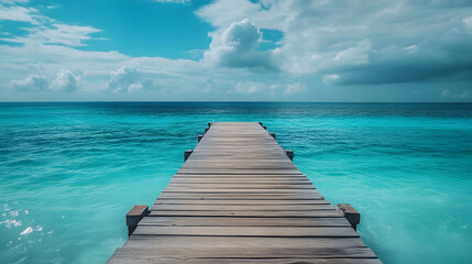 Fototapeta premium Serene ocean pier