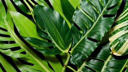 Fototapeta premium green leaves background