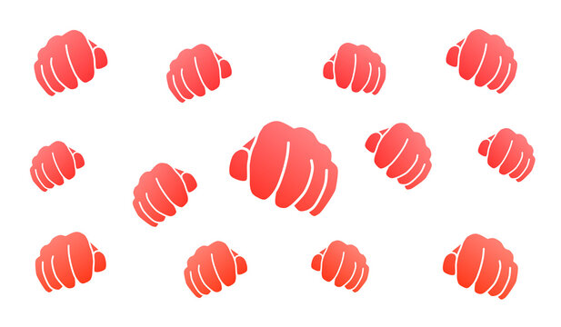 Punch red silhouette pattern design