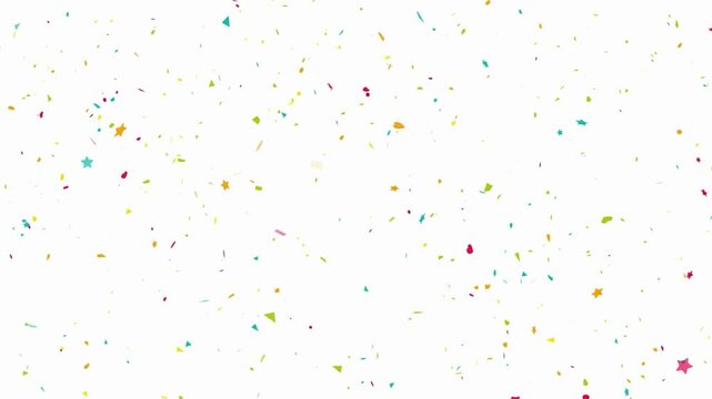 confetti on white background, loop animation background