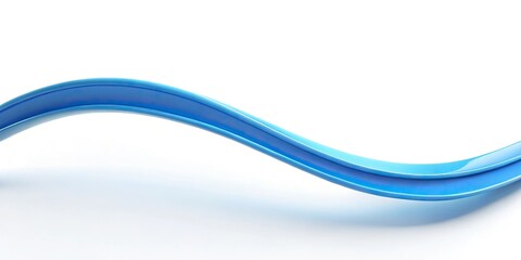 Fototapeta premium soft modern flowing blue curve on white background