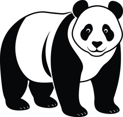 panda silhouette vector