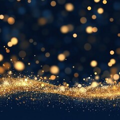 Fototapeta premium Snowy Christmas Starscape: Abstract Holiday Background