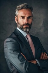 Fototapeta premium An executive businessman with a self-assured expression