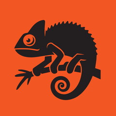 chameleon cartoon illustration