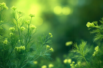 A bunch of green plants with small white flowers