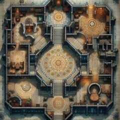 Dnd battlemap : Central bank, dnd