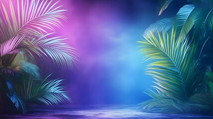 Vibrant tropical oasis with lush foliage