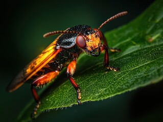 Glowing Firefly in Twilight Close-Up