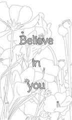 Inspiration colouring book abstract 