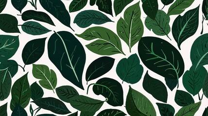 Abstract oil painting pattern in a small leave