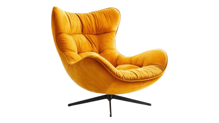 Cozy yellow plush chair designed for modern living spaces, ideal for relaxing in contemporary homes and offices.