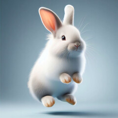 Obraz premium おとなしいうさぎの可愛いイラスト