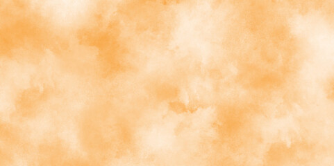 Paint leaks and ombre effects brown watercolor texture, Pink and orange light background with grunge effect, Old paper texture with stains and scratches, Hand painted abstract cloud texture.