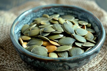 Healthy snack pumpkin seeds