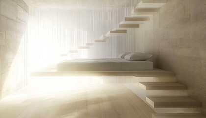 Obraz premium Minimalist and unique interior design in the house