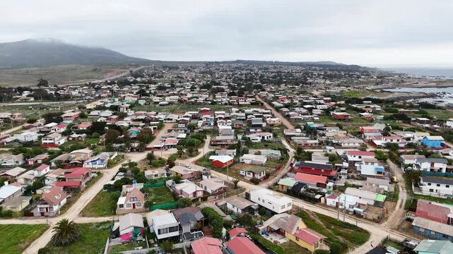 Relaxation houses on La Ballena beach, Valparaiso region, Chile
