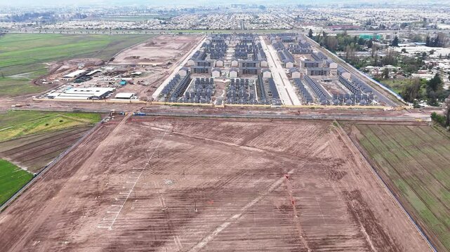 Construction of social housing and avenues in La Platina, La Pintana commune, metropolitan region, Santiago de Chile