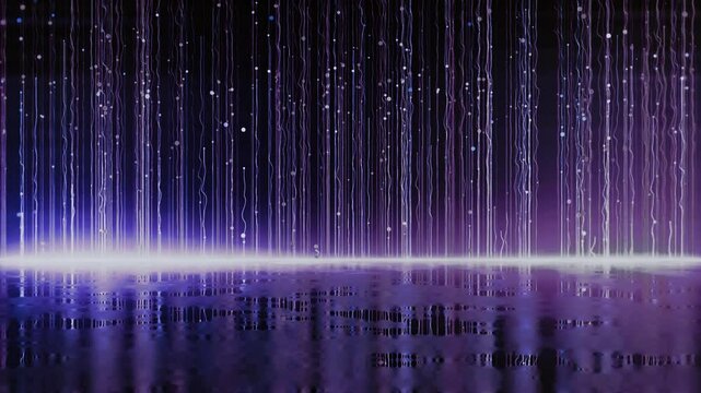 Wavy shock rays beams with particles, loop animation background
