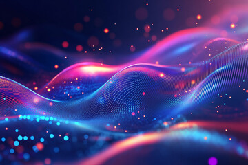 Neon futuristic flashes on black background. Motion light lines backdrop. For banner, postcard,...