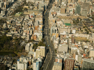 Osaka, miniature city seen from above