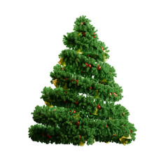 3D festive Christmas Spiral Tree Wreath Design