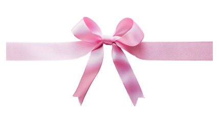 Delicate pink ribbon bow resting on a smooth surface, perfect for gift wrapping or decoration at events.