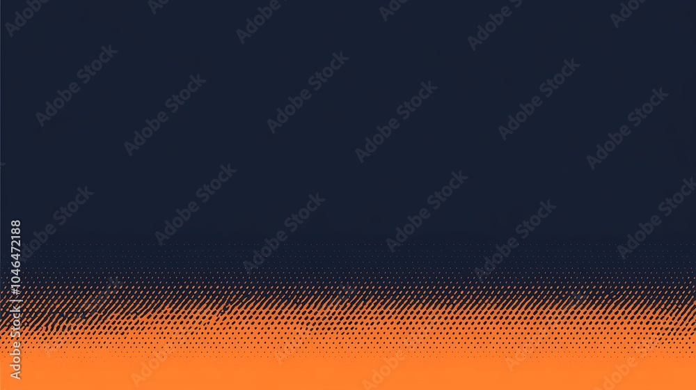 Poster Abstract background with orange and blue gradient halftone pattern.
