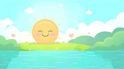 Fototapeta premium park, serene, landscape, spring, sunshine, nature, relaxation, outdoor, activities, seasonal, greenery, trees, flowers, grass, sunlight, peaceful, tranquility, garden, blooming, fresh, recreation