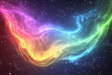 Obraz premium Colorful Abstract Rainbow Wave Background with Vibrant Gradient Flow for Modern Design Projects