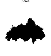 Obraz premium Berea district blank outline map
