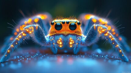 macro photography of a spider. documentary photography