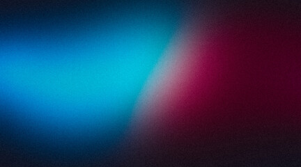 Blue red abstract gradient background grain texture effect dark vibrant color flow wave copy space