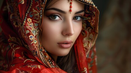 Cultural pride and modesty in her attire