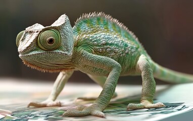 Obraz premium very beautiful chameleon macro 