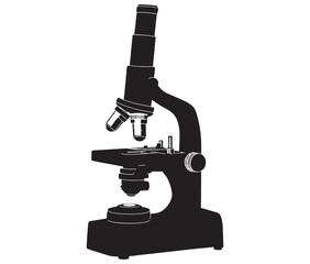 Microscope icon silhouette vector