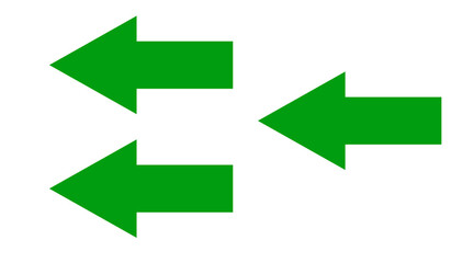 Green one arrow icon, Green color arrow indicator Symbol