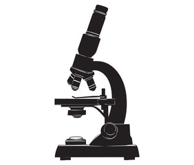 Microscope icon silhouette vector