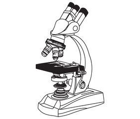 Microscope icon silhouette vector