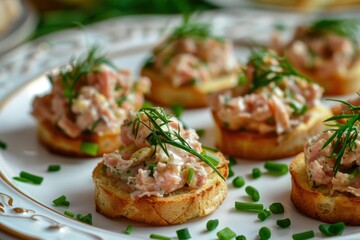 Tuna cream canape