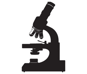 Microscope icon silhouette vector